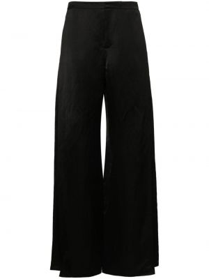 Pantaloni din satin cu croială lejeră Ralph Lauren Collection negru