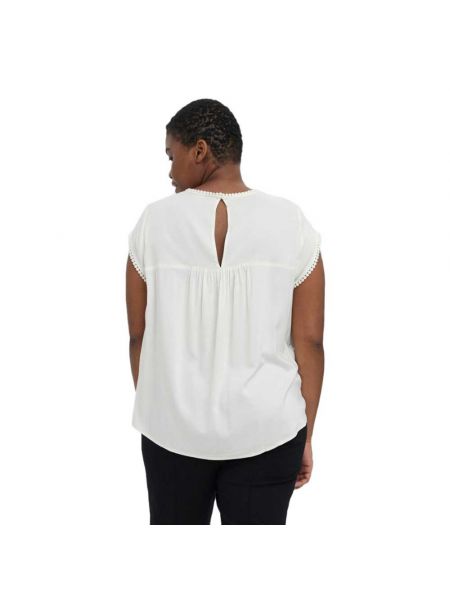 Плиссированная блузка Vero Moda Curve белая