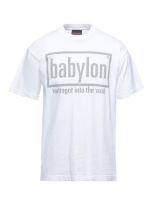 T-shirt di cotone Babylon bianco