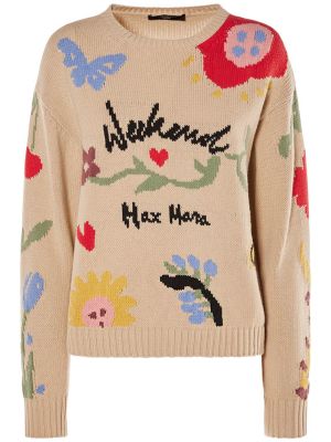 Suéter de algodón Weekend Max Mara beige