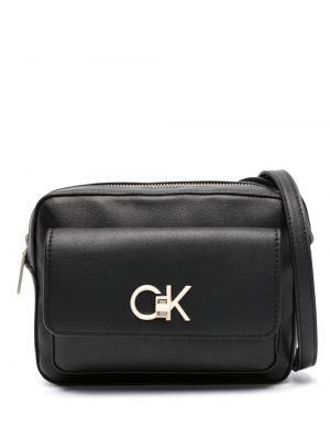 Kožená crossbody kabelka Calvin Klein