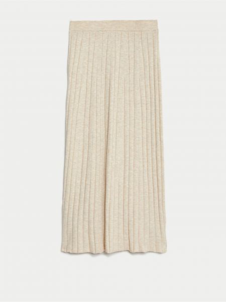 Pletené sukně Marks & Spencer béžové