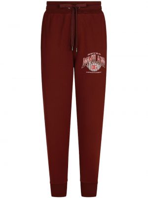 Pantaloni con stampa Dolce & Gabbana rosso
