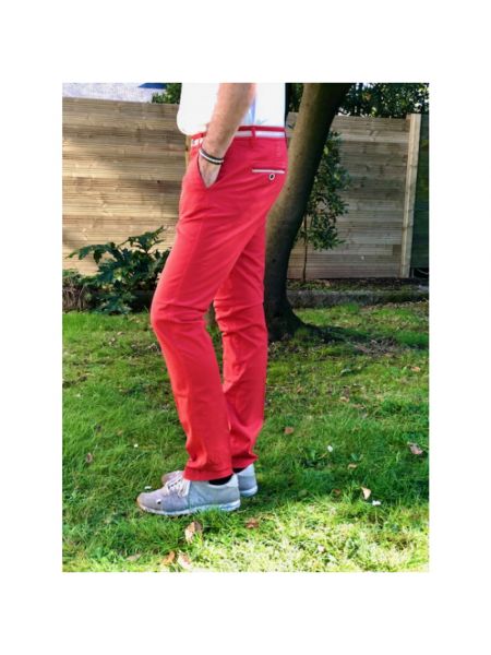 Pantalones chinos slim fit Mason's rojo