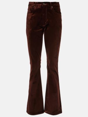 Pantalon taille haute slim Agolde marron