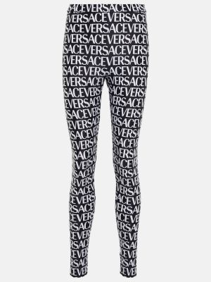 Leggings mit print Versace schwarz