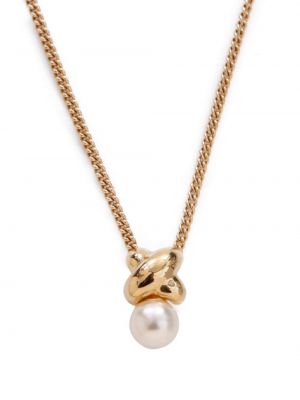 Pandantiv cu perle Christian Dior Pre-owned auriu