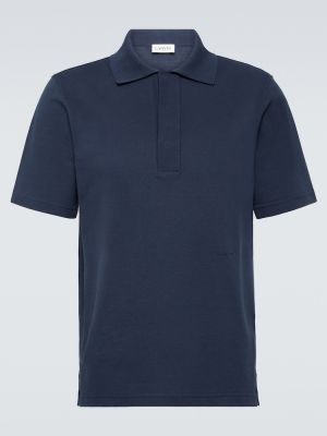 Oversize kokvilnas polo krekls džersija Lanvin zils