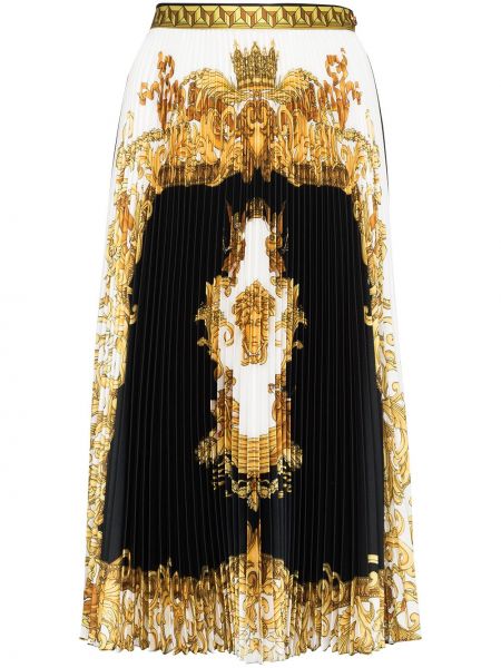 Falda midi Versace negro