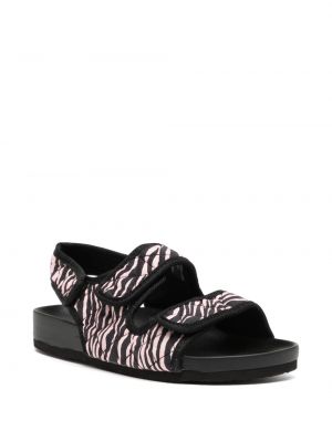 Gesteppte sandale mit print mit zebra-muster Arizona Love schwarz