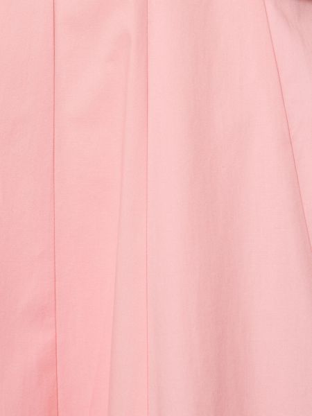 Vestido midi de algodón Staud rosa