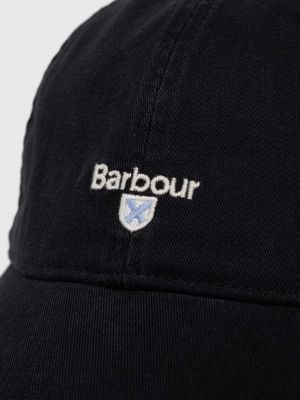 Șapcă din bumbac Barbour negru