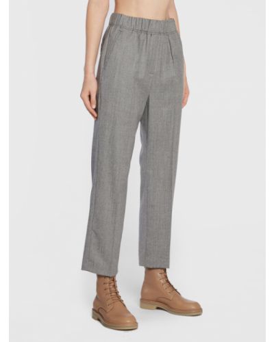 Weekend Max Mara Pantaloni din material Alca 51360423 Gri Relaxed Fit