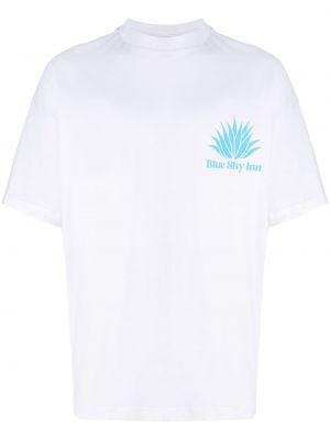 Kokvilnas t-krekls ar izšuvumiem Blue Sky Inn