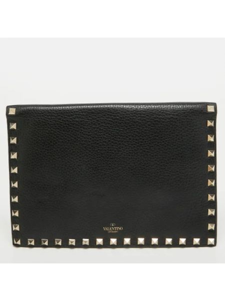 Bolso clutch de cuero Valentino Vintage negro
