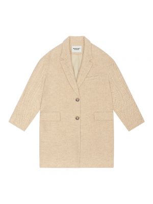 Cappotto corto di lana a quadri Isabel Marant Etoile marrone