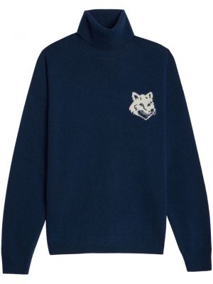 Pamučni džemper Maison Kitsuné plava