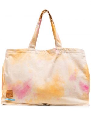 Βαμβακερή τσάντα shopper με σχέδιο Haikure πορτοκαλί