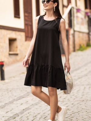 Αμάνικη φούστα με βολάν Armonika μαύρο