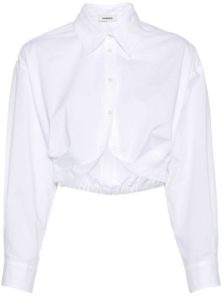 Bavlněná košile Sandro bílá