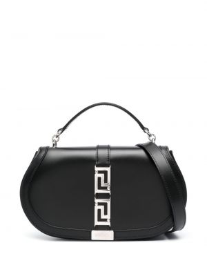 Kožená kabelka Versace černá