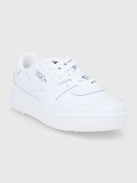 Sneakersy skórzane Fila białe