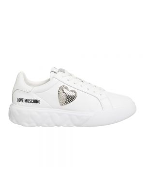 Sneakers con motivo a cuore Love Moschino bianco