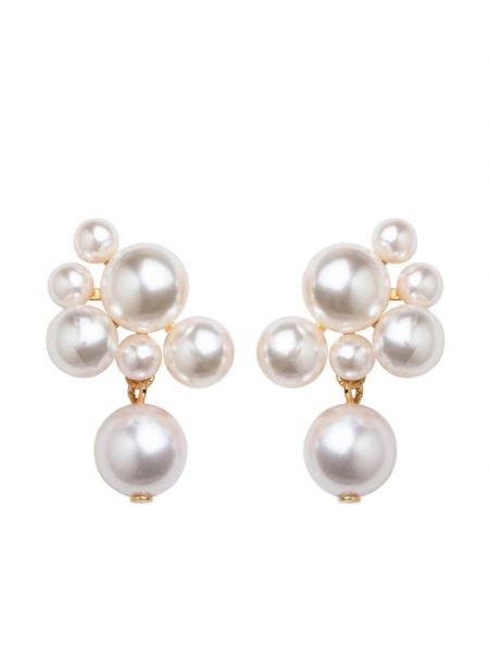 Boucles d'oreilles avec perles Jennifer Behr blanc