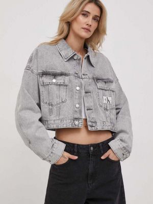 Traper jakna oversized Calvin Klein Jeans siva