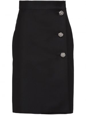 Mohérová sukňa Prada čierna