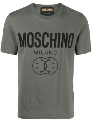 Тениска с принт Moschino зелено