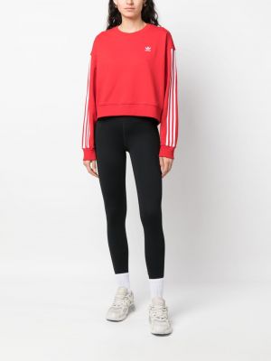 Triibuline dressipluus Adidas punane
