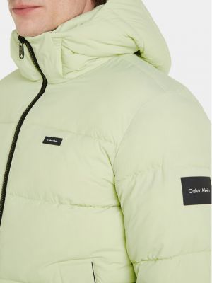 Priliehavá páperová bunda Calvin Klein zelená