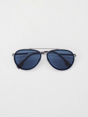 Солнцезащитные очки Burberry, серебряный
