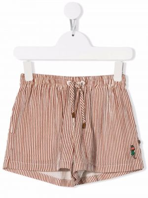 Shorts med mönster i ränder för tjejer Scotch & Soda Kids brun