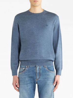 Vilnas džemperis ar izšuvumiem Etro zils