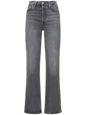 Voľné bavlnené priliehavé džínsy Re/done sivá