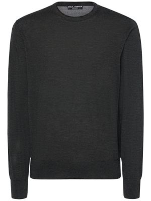 Kašmírový svetr Dolce & Gabbana šedý
