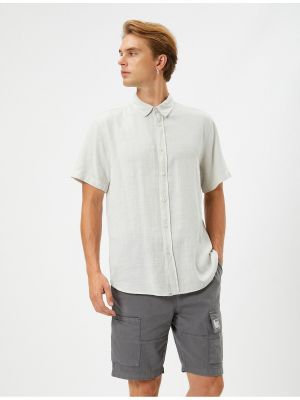 Bavlněná košile s knoflíky s krátkými rukávy Koton