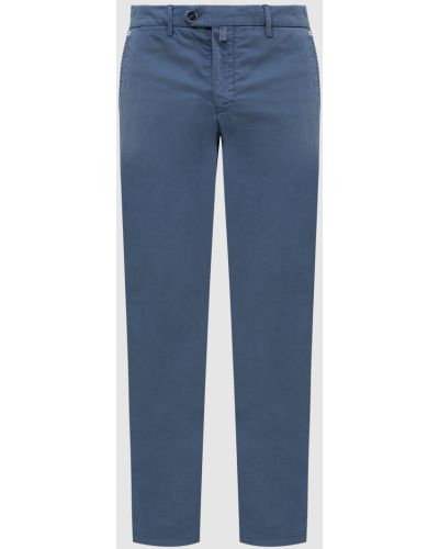 Синие прямые брюки Kiton