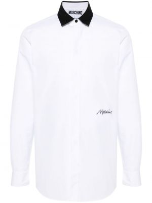 Bavlnená košeľa s výšivkou Moschino