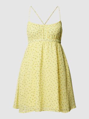 Sukienka mini z nadrukiem Review Female żółta