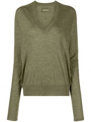 Pull en cachemire col rond Zadig&voltaire vert