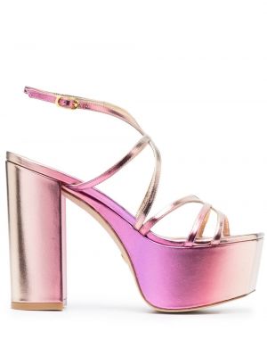 Sandale cu platformă Stuart Weitzman roz