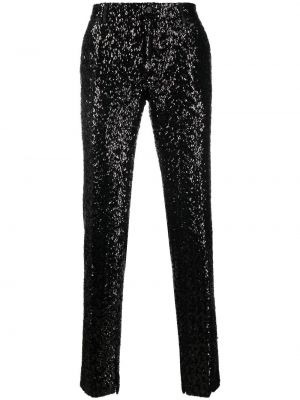 Прав панталон с пайети Dolce & Gabbana черно