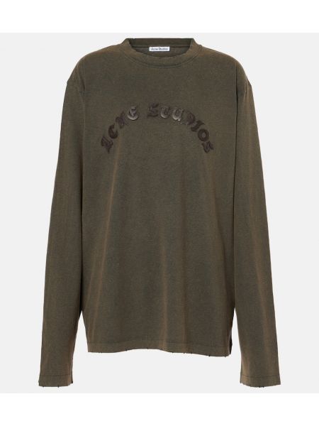 Trøje bomuld lang top Acne Studios sort