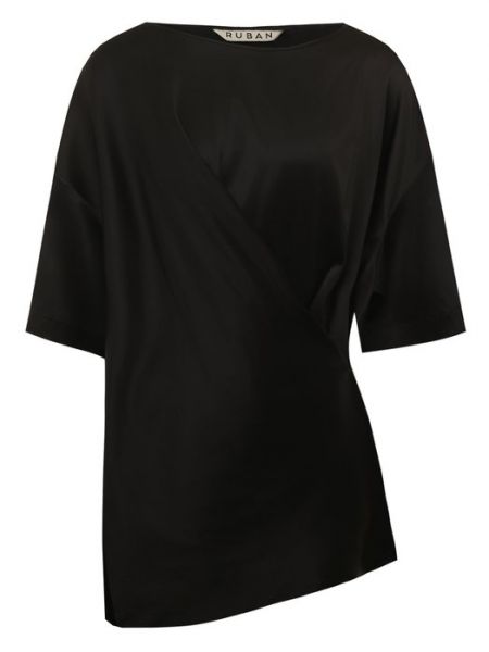 Шелковая блузка Ruban черная
