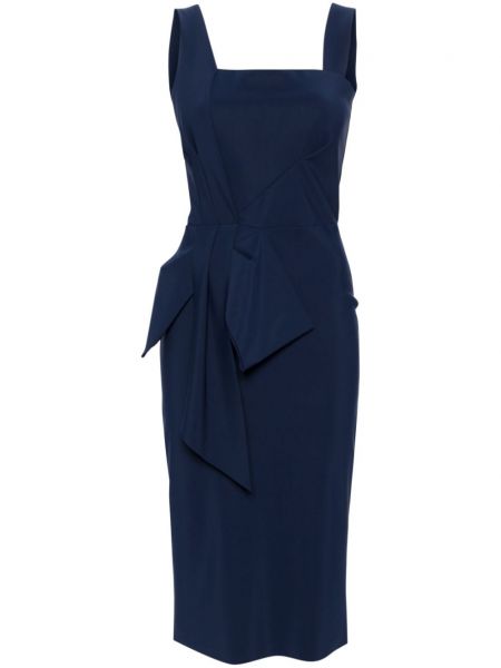 Midi šaty s mašlí Chiara Boni La Petite Robe modré