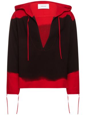 Košile s kapucí s potiskem Ferragamo červená