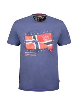 Rövid ujjú póló Geographical Norway kék